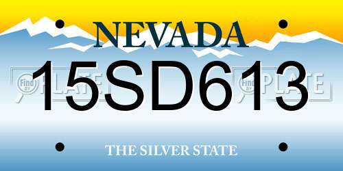 15SD613 Nevada License Plate