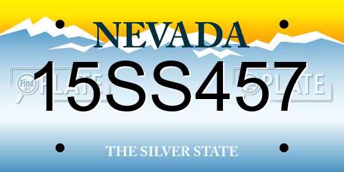15SS457 Nevada License Plate