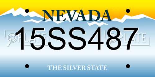 15SS487 Nevada License Plate