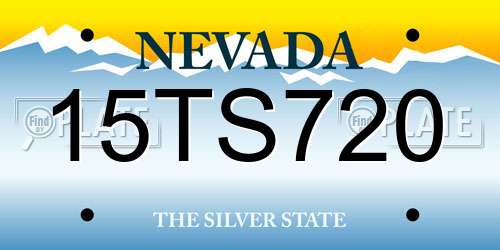 15TS720 Nevada License Plate