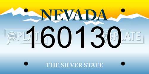 160130 Nevada License Plate