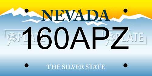 160APZ Nevada License Plate