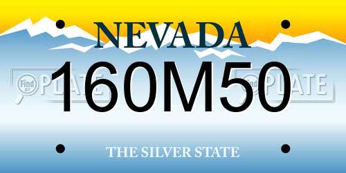 160M50 Nevada License Plate