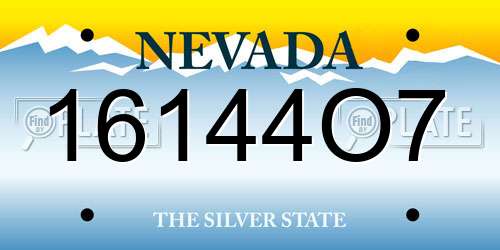 16144O7 Nevada License Plate