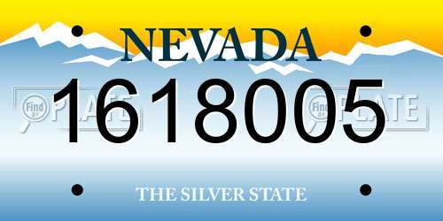 1618005 Nevada License Plate
