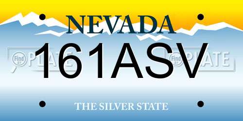 161ASV Nevada License Plate