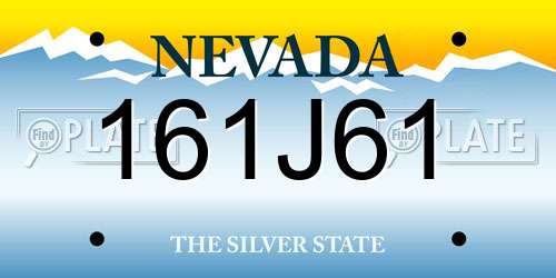 161J61 Nevada License Plate