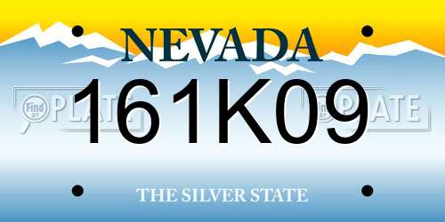 161K09 Nevada License Plate