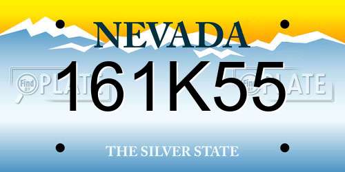 161K55 Nevada License Plate