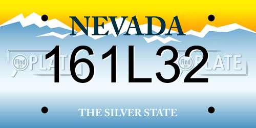 161L32 Nevada License Plate