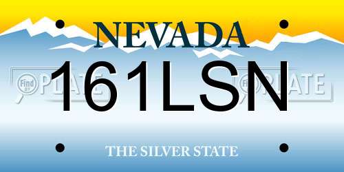 161LSN Nevada License Plate