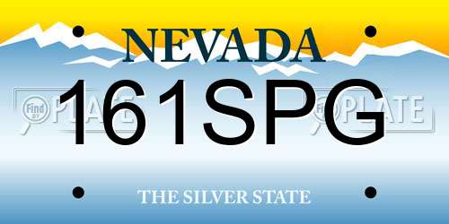 161SPG Nevada License Plate