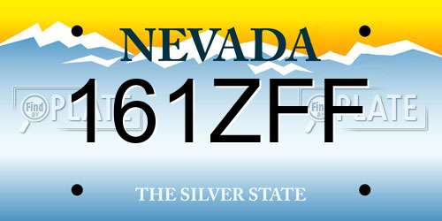 161ZFF Nevada License Plate