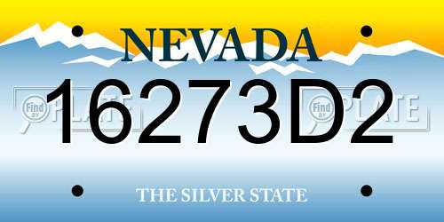16273D2 Nevada License Plate