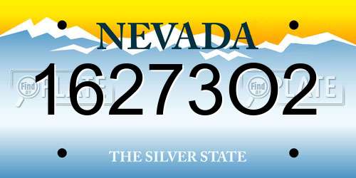 16273O2 Nevada License Plate