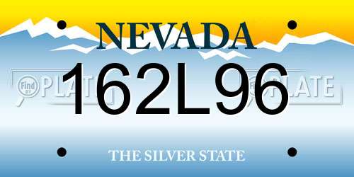 162L96 Nevada License Plate