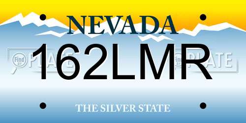162LMR Nevada License Plate