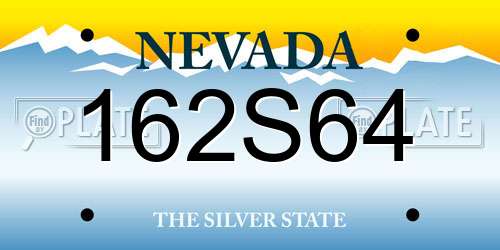 162S64 Nevada License Plate