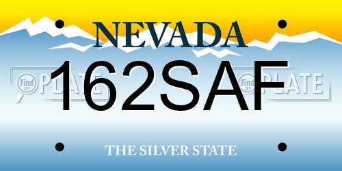 162SAF Nevada License Plate