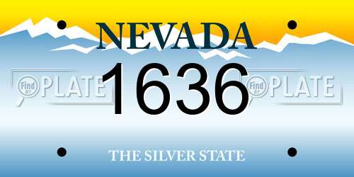 1636 Nevada License Plate