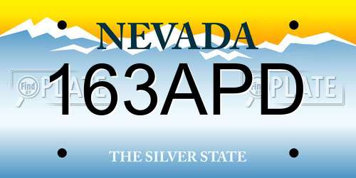 163APD Nevada License Plate