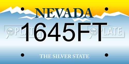 1645FT Nevada License Plate