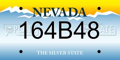 164B48 Nevada License Plate
