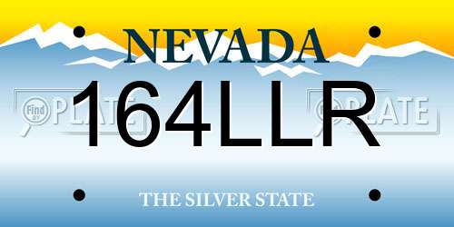 164LLR Nevada License Plate