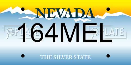 164MEL Nevada License Plate