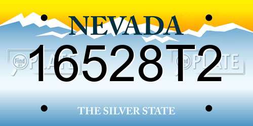 16528T2 Nevada License Plate