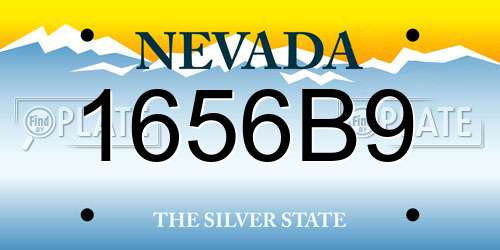 1656B9 Nevada License Plate