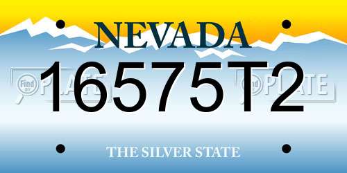 16575T2 Nevada License Plate