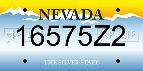16575Z2 Nevada License Plate