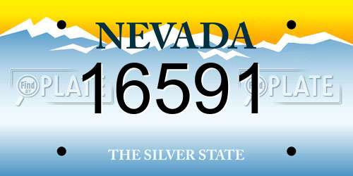 16591 Nevada License Plate