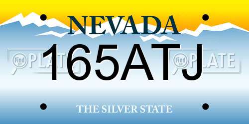 165ATJ Nevada License Plate