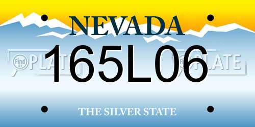 165L06 Nevada License Plate