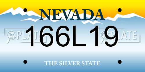 166L19 Nevada License Plate