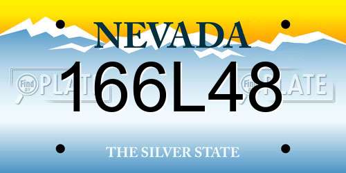 166L48 Nevada License Plate