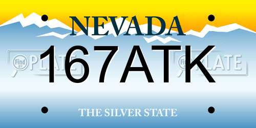 167ATK Nevada License Plate