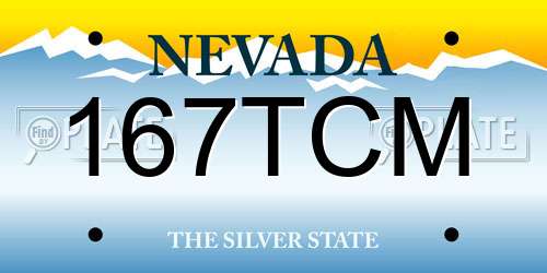 167TCM Nevada License Plate