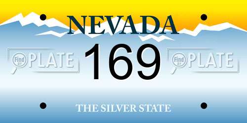 169 Nevada License Plate