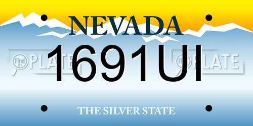 1691UI Nevada License Plate
