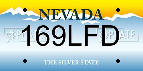 169LFD Nevada License Plate