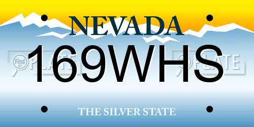 169WHS Nevada License Plate