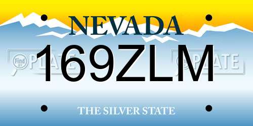 169ZLM Nevada License Plate