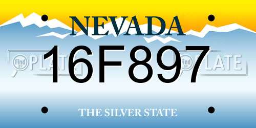 16F897 Nevada License Plate