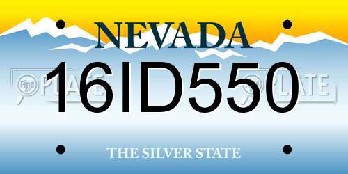 16ID550 Nevada License Plate