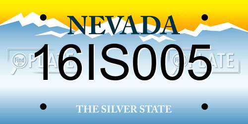 16IS005 Nevada License Plate