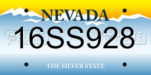 16SS928 Nevada License Plate