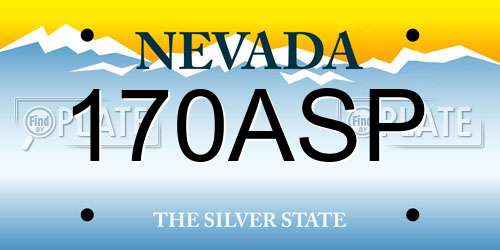 170ASP Nevada License Plate